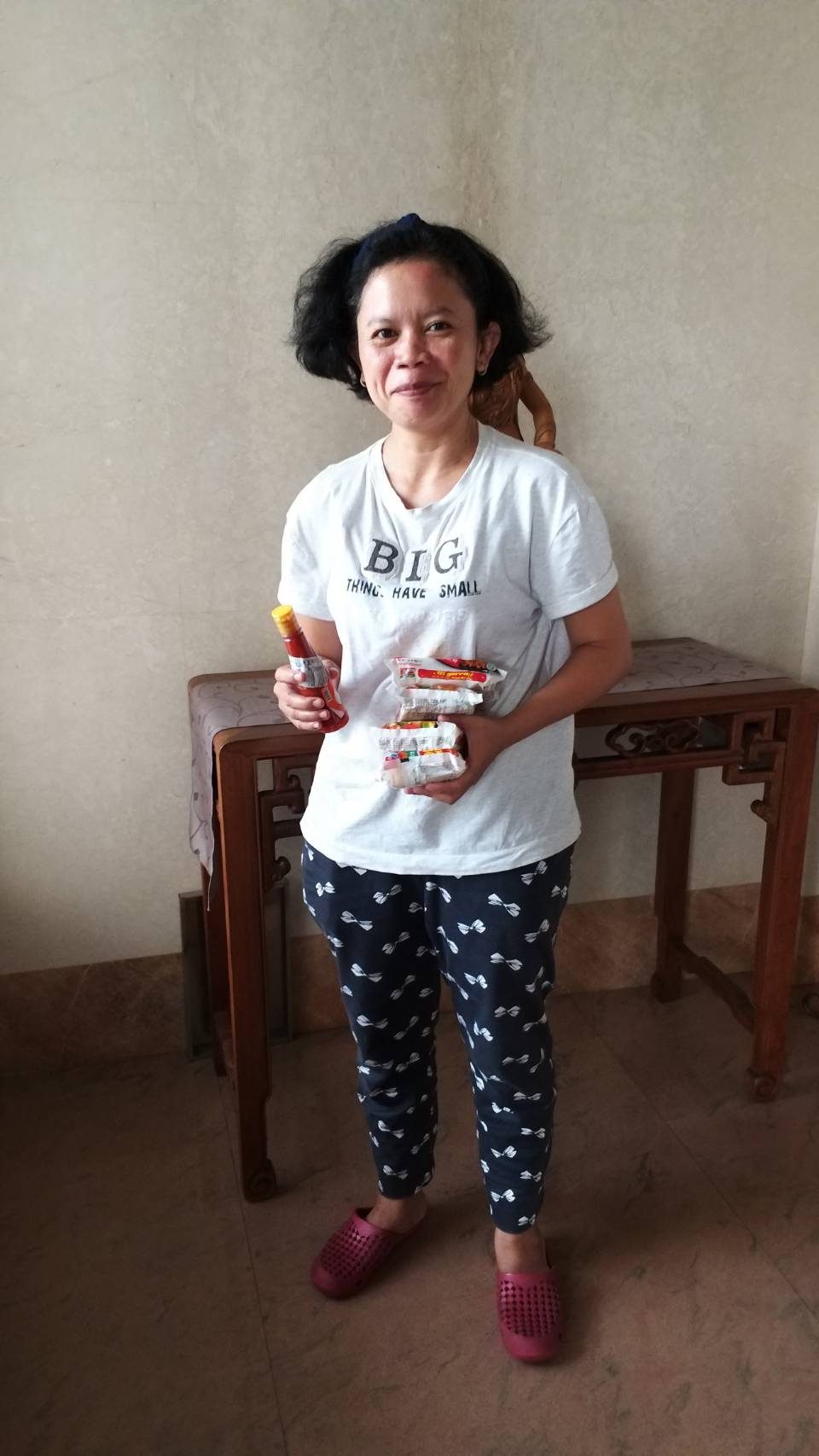 苓雅區潘先生家女傭蘇卡西,工作認真負責雇主非常稱讚